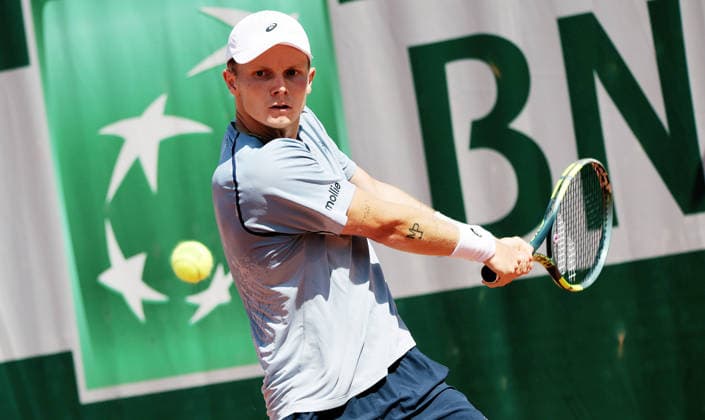 TENNIS - French Open 2026 PARIS,FRANCE,27.MAY.26 - TENNIS - ATP, Tennis Herren World Tour, French Open, Roland Garros, Grand Slam. Image shows Jesper de Jong (NED).  GEPAxpictures xMatthiasxHauer