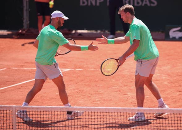 Kevin Krawietz, Tim Puetz (Kappe), Herren Doppel, Men s Doubles Tennis - French Open 2026 - Roland Garros - Paris - - France - 27 May 2026. Copyright: xJuergenxHasenkopfx