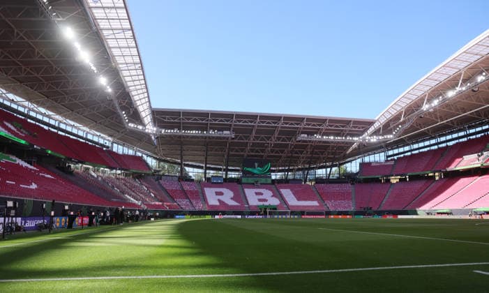 Crystal Palace - Rayo Vallecano Finale Conference League Leipzig, 27.05.2026, Leipzig Stadium, Fussball, UEFA Conference League, Finale , Crystal Palace (ENG) vs. Rayo Vallecano (ESP) , Im Bild: Stadionübersicht Leipzig Stadium , Nur zur redaktionellen Nutzung. Only editorial use. , UEFA regulations prohibit any use of photographs as image sequences and or quasi-video. ,
