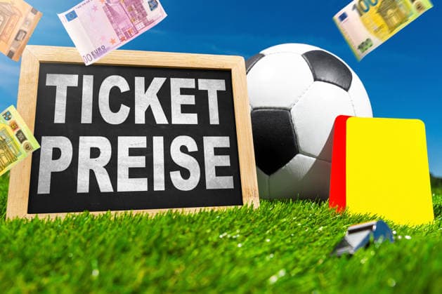Germany - May 22, 2026: PHOTO MONTAGE: Flying banknotes next to a soccer ball and the words Ticket Prices symbolize the rising cost of tickets for the 2026 World Cup in the United States, Canada, and Mexico.