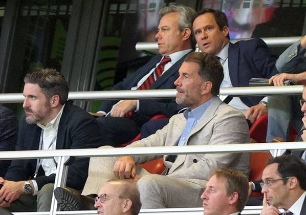 Chairman of Matchroom Eddie Hearn (centre) in attendance Crystal Palace v Rayo Vallecano, UEFA Conference League, Final, Football, Red Bull Arena, Leipzig, Germany - 27 May 2026Leipzig Red Bull Arena Germany EDITORIAL USE ONLY No use with unauthorised audio, video, data, fixture lists, club league logos or live services. Online in-match use limited to 120 images, no video emulation. No use in betting, games or single club league player publications. Copyright: xKieranxMcManus Shutterstockx 16898266br