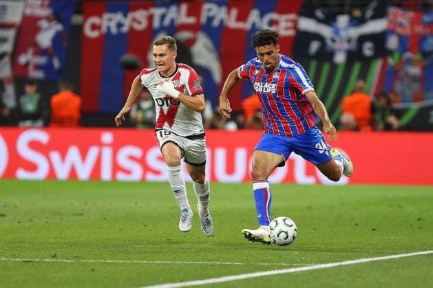 Leipzig, Sachsen, Deutschland, 27.05.2026: Red Bull Arena: Finale UEFA Conference League Crystal Palace - Rayo Vallecano: Jorge de Frutos (19, Rayo Vallecano) und Chadi Riad (34, Crystal Palace) Copyright: xdtsxNachrichtenagenturx dts_120894