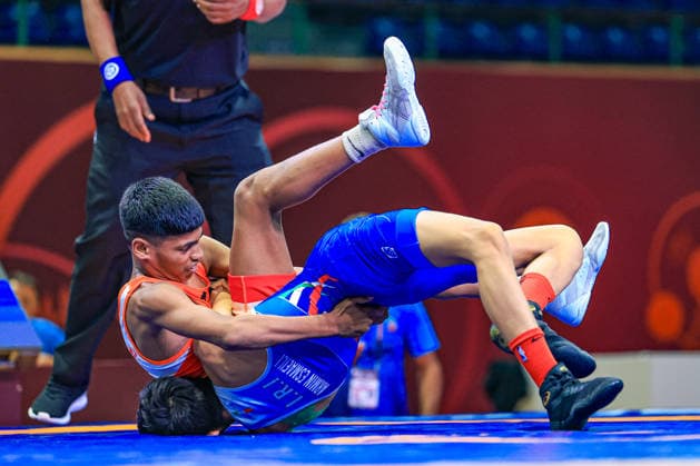 U17, U 17 Wrestling Asian Championships 45kg GR - Armin Amin Esmaeili (IRI) df. Sachin Kallappa Shirole (IND)