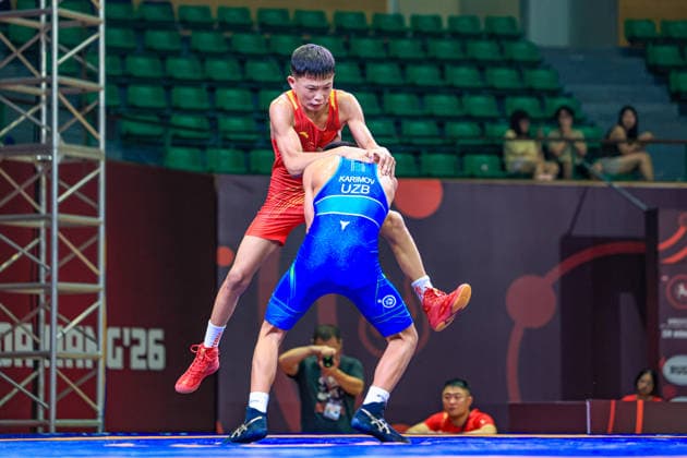 U17, U 17 Wrestling Asian Championships 45kg GR - Tokhirjon Karimov (UZB) df. Jiawudati Ye Erxiate (CHN)