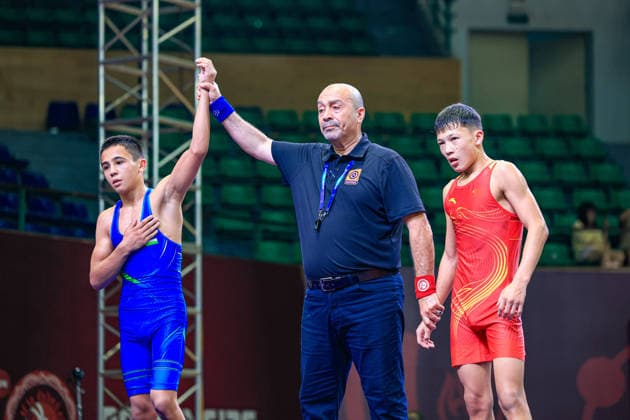 U17, U 17 Wrestling Asian Championships 45kg GR - Tokhirjon Karimov (UZB) df. Jiawudati Ye Erxiate (CHN)