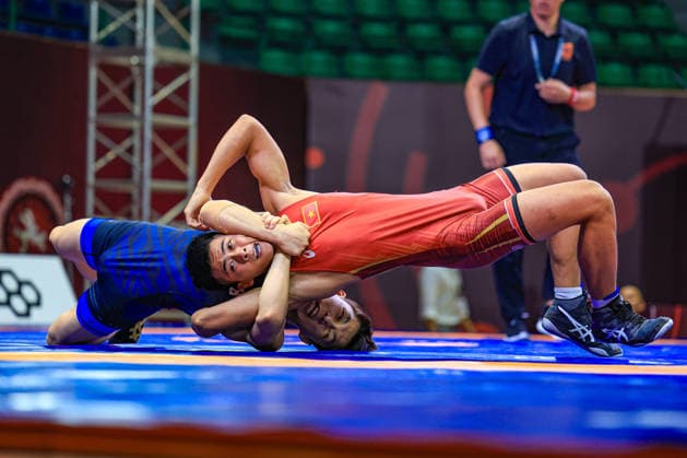 U17, U 17 Wrestling Asian Championships 51kg GR - Donghyeon Kim (KOR) df. Van Hoang Le (VIE)