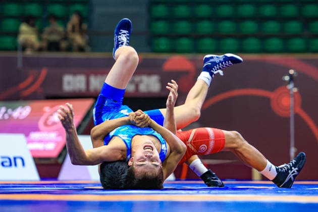 U17, U 17 Wrestling Asian Championships 51kg GR - Kuanyshbek Zhangazhol (KAZ) df. Bunyod Hasanov (UZB)