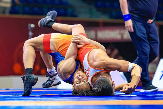 U17, U 17 Wrestling Asian Championships 55kg GR - Hariom Hariom (IND) df. Adam Wajeeh J Abu Fare (JOR)
