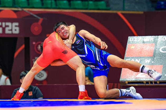 U17, U 17 Wrestling Asian Championships 60kg GR - Wenshuo Fan (CHN) df. Chiraphat Khunrot (THA)