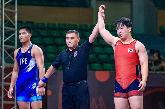 U17, U 17 Wrestling Asian Championships 92kg GR - Jongyeon Na (KOR) df. Cheng En Wu (TPE)
