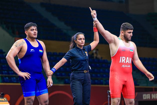 U17, U 17 Wrestling Asian Championships 110kg GR - Aliakbar Ali Akoo (IRI) df. Rudra Kiran Nimhan (IND)