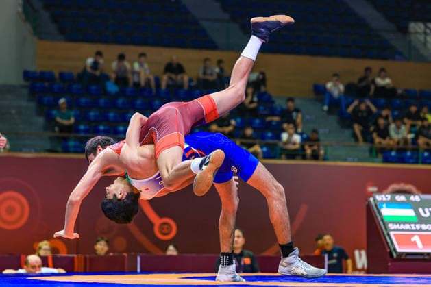U17, U 17 Wrestling Asian Championships 48kg GR - Ali Morteza Esmaeili Leivesi (IRI) df. Javokhir Sharifboev (UZB)