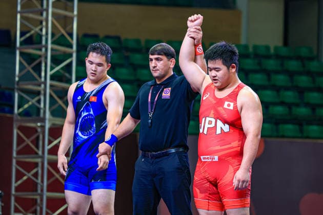U17, U 17 Wrestling Asian Championships 110kg GR - Shinta Yoshida (JPN) df. Nariman Muzuretovich Anarkulov (KGZ)