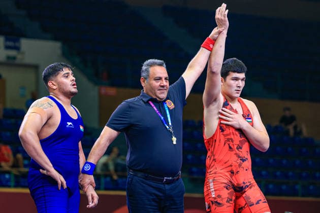U17, U 17 Wrestling Asian Championships 110kg GR - Shokhjakhon Ilkhomov (UZB) df. Rudra Kiran Nimhan (IND)