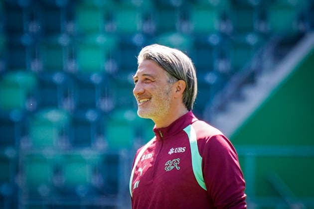 Schweiz: Fussball Schweizer Nationalmannschaft 2026, Training der Schweizer Nationalmannschaft - Kybunpark (St. Gallen): Murat Yakin (Trainer, Switzerland) Copyright: xJOERANxSTEINSIEKx