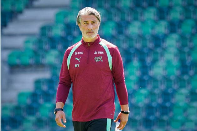 Schweiz: Fussball Schweizer Nationalmannschaft 2026, Training der Schweizer Nationalmannschaft - Kybunpark (St. Gallen): Murat Yakin (Trainer, Switzerland) Copyright: xJOERANxSTEINSIEKx