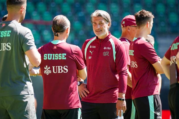 Schweiz: Fussball Schweizer Nationalmannschaft 2026, Training der Schweizer Nationalmannschaft - Kybunpark (St. Gallen): Murat Yakin (Trainer, Switzerland) Copyright: xJOERANxSTEINSIEKx