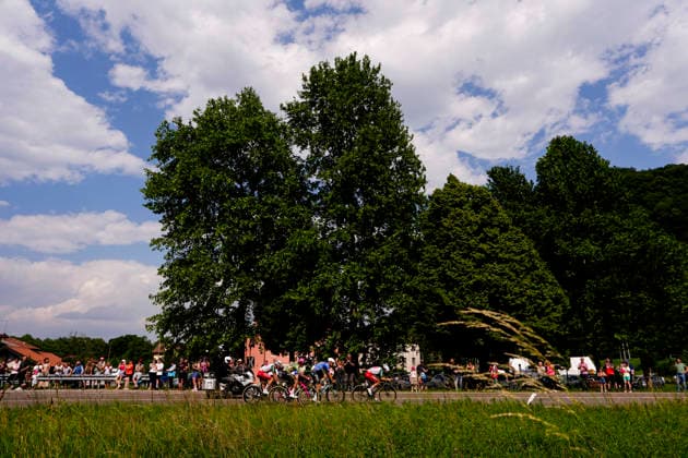 The pack riders during Stage 18 of the Giro d’Italia, from Fai della Paganella to Pieve di Soligo, Italy, Thursday, May 28, 2026.  Copyright: xFabioxFerrari LaPressex