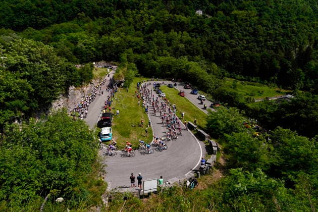 The pack riders during Stage 18 of the Giro d’Italia, from Fai della Paganella to Pieve di Soligo, Italy, Thursday, May 28, 2026.  Copyright: xFabioxFerrari LaPressex