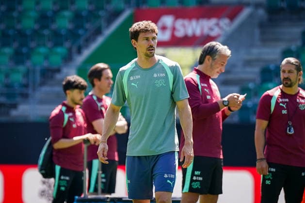 Schweiz: Fussball Schweizer Nationalmannschaft 2026, Training der Schweizer Nationalmannschaft - Kybunpark (St. Gallen): Christian Fassnacht (Switzerland, 16) Copyright: xJOERANxSTEINSIEKx