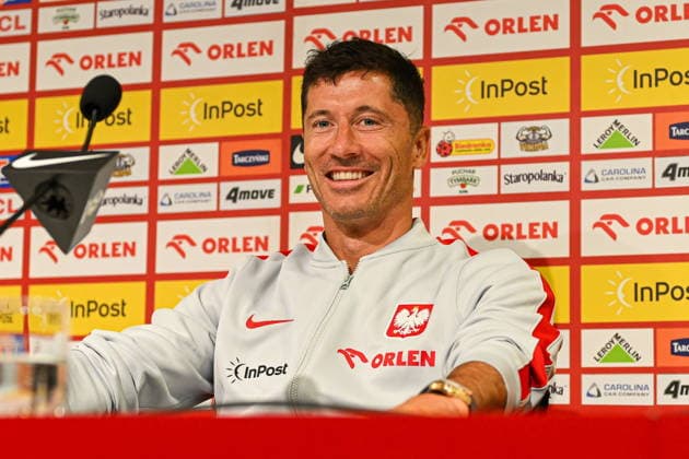 28.05.2026 Wroclaw Konferencja prasowa i trening reprezentacji Polski w pilce noÅ¼nej - press conference, PK, Pressekonferenz and of the Poland national football team and training session during the national camp. Persons shown: Robert Lewandowski fot. Antoni Dec Arena Akcji NEWSPIX.PL --- newspix.pl POLAND OUT! 