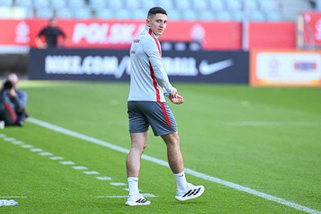 28.05.2026 Wroclaw Konferencja prasowa i trening reprezentacji Polski w pilce noÅ¼nej - press conference, PK, Pressekonferenz and of the Poland national football team and training session during the national camp. Persons shown: Bartosz Slisz fot. Antoni Dec Arena Akcji NEWSPIX.PL --- newspix.pl POLAND OUT!