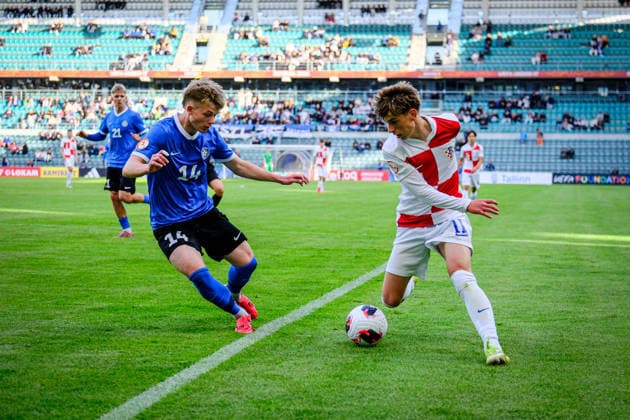 UEFA Under-17 European Championship, EM, Europameisterschaft Estonia 2026 Nik Skafar Zuzic in action during the UEFA Under-17 European Championship Group-A match between Estonia U-17 vs Croatia U-17 national teams, Tallinn Estonia 28.05.2026 Tallinn A Le Coq Arena Estonia Copyright: xMaurixLevandix