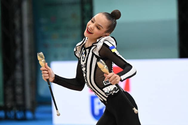 IPA85143579 - KRAINSKA Sofiia (UKR) during European Championships in Rhythmic gymnastics, Rhythmische Sportgymnastik, RSG Gymnastics in Varna, Bulgaria, May 28 2026  Copyright: xFilippoxTomasi IPAxSportx xx 85143579