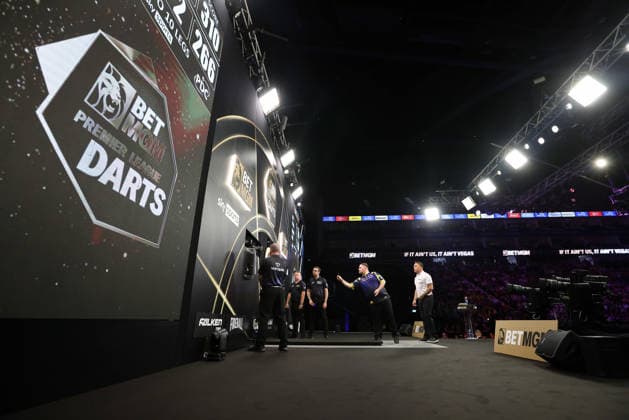 RECORD DATE NOT STATED 28th May 2026, The 02 Arena, London, England; 2026 PDC Bet MGM Premier League Darts Final; Luke Littler in action on the oche during his match against Gerwyn Price HenningxvonxJagow