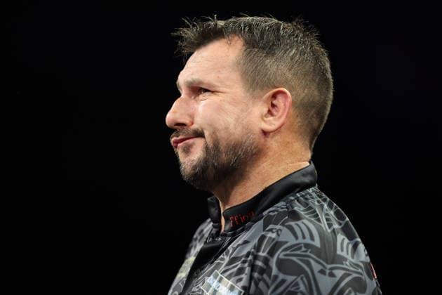 RECORD DATE NOT STATED 28th May 2026, The 02 Arena, London, England; 2026 PDC Bet MGM Premier League Darts Final; Jonny Clayton reacts on the oche during his match against Luke Humphries HenningxvonxJagow