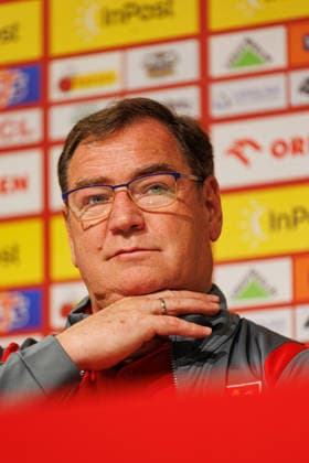 Jerzy Urban seen during official press conference, PK, Pressekonferenz of Poland National Football Team (Ernest Kolodziej Ball Raw Images) Wroclaw Tarczynski Arena Poland Copyright: xErnestxKolodziejx ernestkolodziej_poland_conference_2526_OL_4097