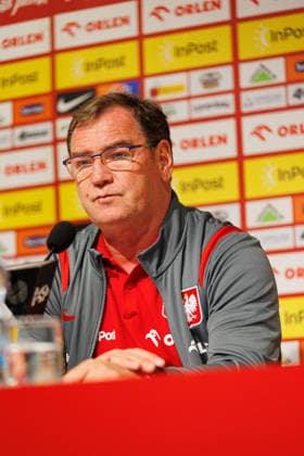 Jerzy Urban seen during official press conference, PK, Pressekonferenz of Poland National Football Team (Ernest Kolodziej Ball Raw Images) Wroclaw Tarczynski Arena Poland Copyright: xErnestxKolodziejx ernestkolodziej_poland_conference_2526_OL_4166