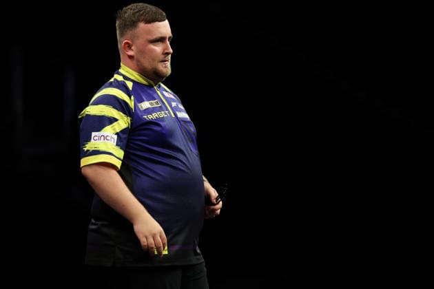 RECORD DATE NOT STATED 28th May 2026, The 02 Arena, London, England; 2026 PDC Bet MGM Premier League Darts Final; Luke Humphries in action on the oche during his match against Luke Humphries HenningxvonxJagow