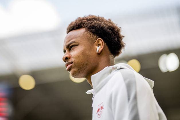 Leipzigs Assan Ouedraogo. Fussball 1. Bundesliga, 34. Spieltag: SC Freiburg - RB Leipzig. 16. Mai 2026: Freiburg, Europa-Park-Stadion. SC Freiburg - RB Leipzig