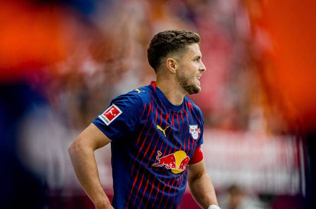 Leipzigs Christoph Baumgartner. Fussball 1. Bundesliga, 34. Spieltag: SC Freiburg - RB Leipzig. 16. Mai 2026: Freiburg, Europa-Park-Stadion. SC Freiburg - RB Leipzig