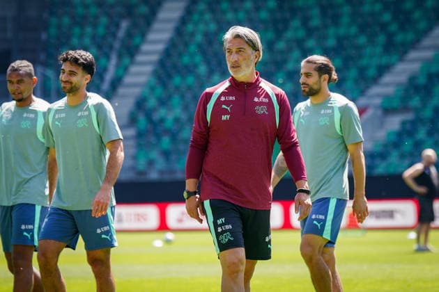 Schweiz: Fussball Schweizer Nationalmannschaft 2026, Training der Schweizer Nationalmannschaft - Kybunpark (St. Gallen): Murat Yakin (Trainer, Switzerland) Copyright: xJOERANxSTEINSIEKx