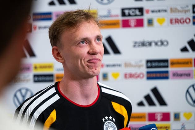 GER, Fußball Herren Nationalmannschaft Deutschland, Training, 28.05.2026, Adidas Homeground, Herzogenaurach, GER, Fußball Herren Nationalmannschaft Deutschland, Medienstunde, im Bild Maximilian Beier (Deutschland, 14),