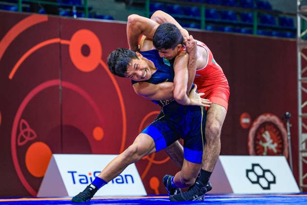 U17, U 17 Wrestling Asian Championships 65kg GR - Miras Makhambet (KAZ) df. Hamed Ali Dehghanzadeh (IRI)