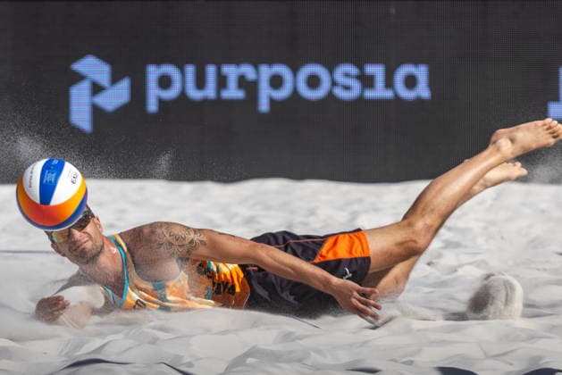 Yorick de Groot (NDL) during the match Matyas Dzavoronok and Jakub Sepka From Czech Republic vs Steven van de Velde and Yorick de Groot of Netherlands at the Pro Tour, Beach volleyball, Beachvolleyball tournament of Elite category, Ostrava, Czech Republic, May 29, 2026. (CTKxPhoto VladimirxPrycek) CTKPhotoP2026052902421  CTKPhotoP2026052902421