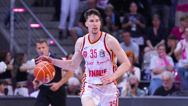 27.05.2026, xydrx, Basketball, easyCredit Basketball Bundesliga, Playoffs, Viertelfinale Spiel 5, Telekom Baskets Bonn - Fitness First Würzburg Baskets, Telekom Dome Bonn: Alen Pjanic (Fitness First Wuerzburg Baskets, 35) Copyright: HMBxMedia YannisxDreimann