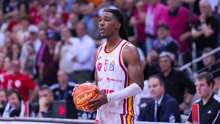 27.05.2026, xydrx, Basketball, easyCredit Basketball Bundesliga, Playoffs, Viertelfinale Spiel 5, Telekom Baskets Bonn - Fitness First Würzburg Baskets, Telekom Dome Bonn: Marcus Carr (Fitness First Wuerzburg Baskets, 5) Copyright: HMBxMedia YannisxDreimann
