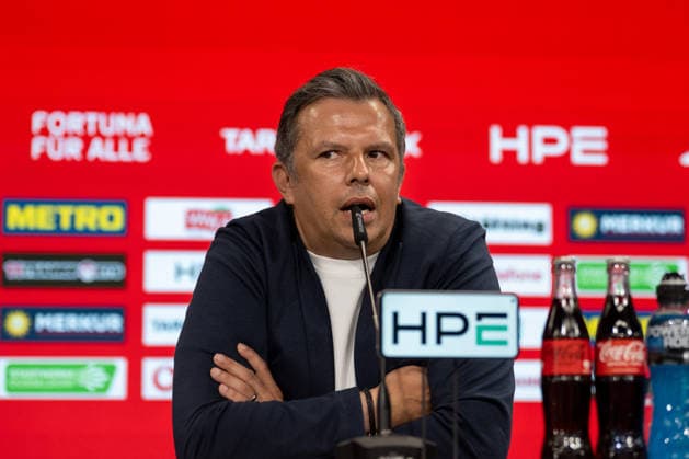 Samir Arabi (Fortuna Duesseldorf, Sportvorstand) nimmt Stellung auf der PK zur den Fragen der Journalisten. Pressekonferenz Fortuna Duesseldorf, Vorstellung des neuen Sportvorstandes, 3. Liga, Fussball, Saison 2026 2027, 28.05.2026 Pressekonferenz Fortuna Duesseldorf, 3. Liga, Saison 2025 2026, 29.05.2026 Duesseldorf Copyright: xEibner-Pressefoto ThomasxHaeslerx EP_THR