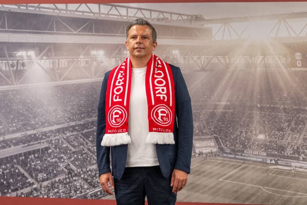 Samir Arabi (Fortuna Duesseldorf, Sportvorstand) stellt sich den Fotografen nach der PK. Pressekonferenz Fortuna Duesseldorf, Vorstellung des neuen Sportvorstandes, 3. Liga, Fussball, Saison 2026 2027, 28.05.2026 Pressekonferenz Fortuna Duesseldorf, 3. Liga, Saison 2025 2026, 29.05.2026 Duesseldorf Copyright: xEibner-Pressefoto ThomasxHaeslerx EP_THR