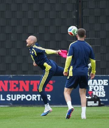 Lyndon Dykes of Scotland Scotland Team Training, Football, Hampden Park, Glasgow, Scotland, UK - 29 May 2026Glasgow Hampden Park United Kingdom EDITORIAL USE ONLY No use with unauthorised audio, video, data, fixture lists, club league logos or live services. Online in-match use limited to 120 images, no video emulation. No use in betting, games or single club league player publications.  Copyright: xStuartxWallace Shutterstockx 16902976l