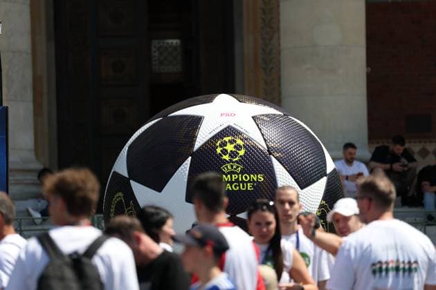 30.05.2026 - SOCCER - 2025-2026 UEFA Champions League final , Paris vs Arsenal the fan zone ahead of the 2025-2026 UEFA Champions League Final between Paris and Arsenal, enjoying the pre match atmosphere before kickoff in Budapest Budapest Puskas Arena ,Budapest Puskas Arena Hungary