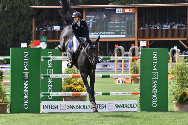 EQUITATION - International Equitation - Piazza di Siena - 93rd CSIO of Rome 2026 Photo by IPA ABACAPRESS.COM85163136 - Angelie VON ESSEN (SWE) and VOILA DK Z during the 93rd CSIO Roma 2026 Competition No. 5 - NATIONS CUP INTESA SANPAOLO Two rounds competition - h. 160 Prize Money: 220,000 Ä on May 29, 2026 at Piazza di Siena in Rome, Italy. Rome Italy  Copyright: xIPAxSport ABACAx