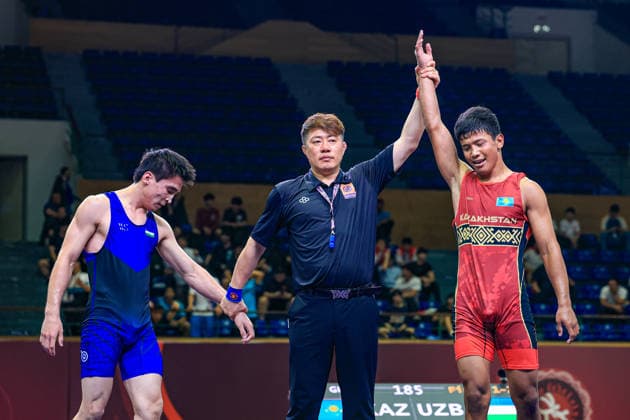 U17, U 17 Wrestling Asian Championships 65kg GR - Miras Makhambet (KAZ) df. Sardor Makhmudov (UZB)