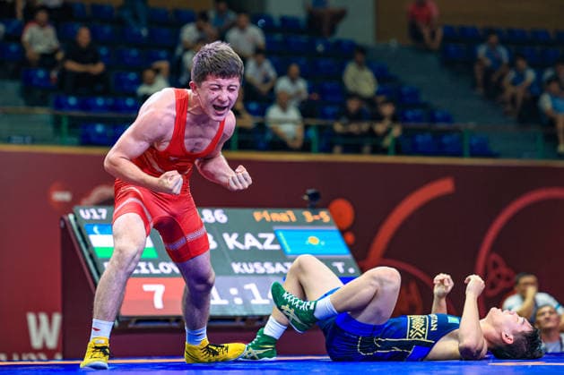 U17, U 17 Wrestling Asian Championships 71kg GR - Kodirjon Fozilov (UZB) df. Timur Kussainov (KAZ)