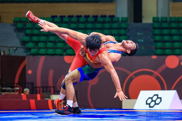 U17, U 17 Wrestling Asian Championships 80kg GR - Abdulaziz Kholmirzaev (UZB) df. Yujian Cheng (CHN)