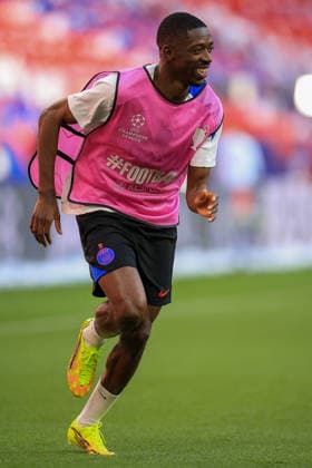 Paris Saint-Germain, Open Training Session Paris Saint-Germain Forward Ousmane DembÃ lÃ (10) during the open training session for Paris Saint-Germain ahead of the Champions League Cup Final at Puskas Arena Park, Budapest, Hungary on 29 May 2026. Budapest Puskas Arena Park Hungary Editorial use only , Copyright: xChrisxFoxwellx PSI-24345-0087